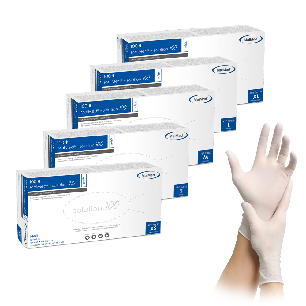 MaiMed® Nitril Solution 100 Handschuhe weiß