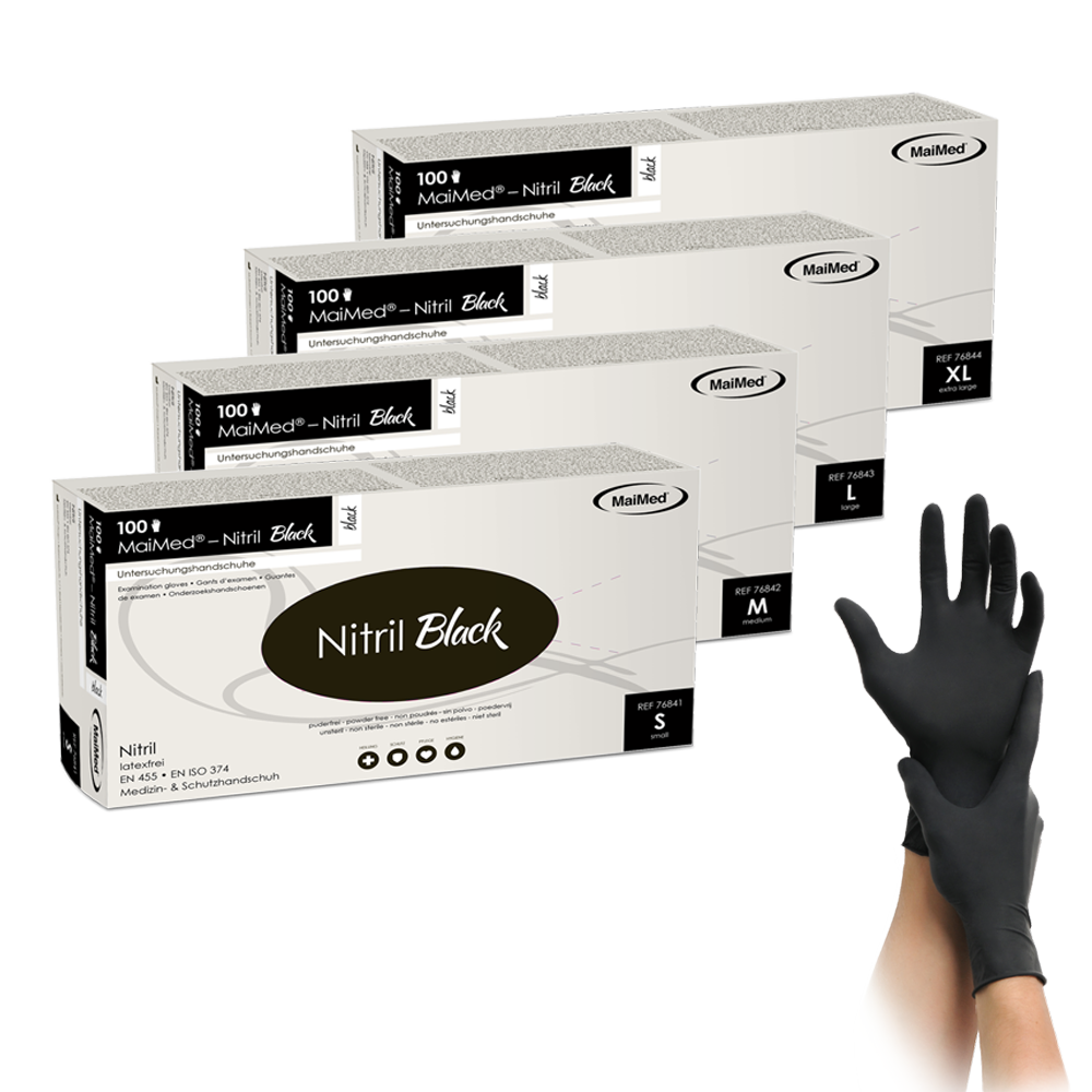 MaiMed® Nitril Handschuhe schwarz